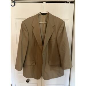 Haspel Men’s Tan Blazer Jacket Size 42S Classic Lightweight Lined